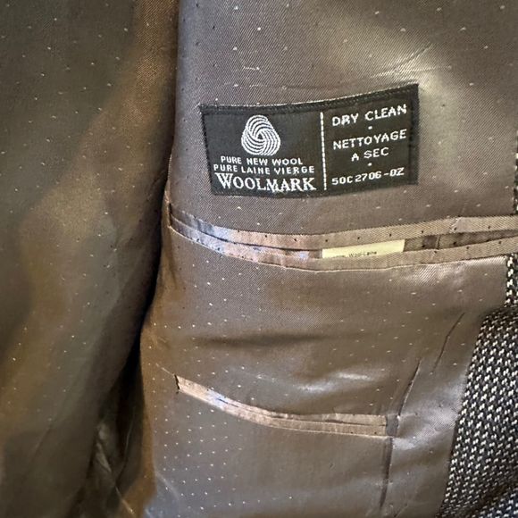 Calvin Klein Men's Gray Wool Blazer Size 42 L - Picture 7 of 7